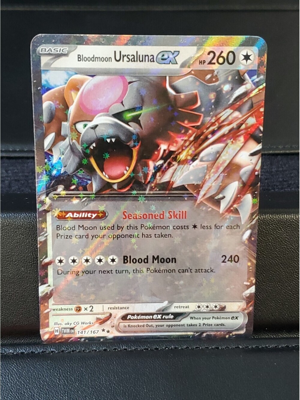 2024 Pokemon Twilight Masquerade #141/167 TWM EN Bloodmoon Ursaluna EX Rare